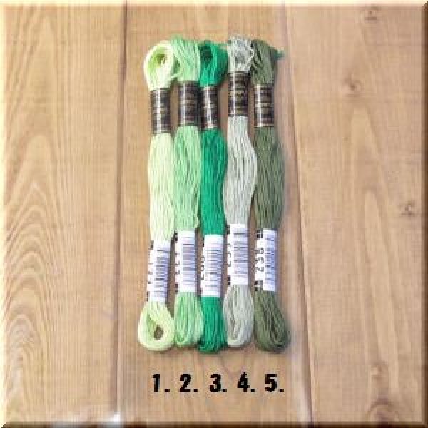 画像1: 「オリンパス＃25番刺繍糸」 緑系　１本 (1)