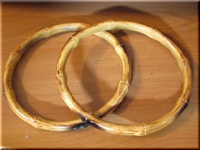 画像2: 「樹脂製リング持ち手」竹風　外径15cm　2本1組