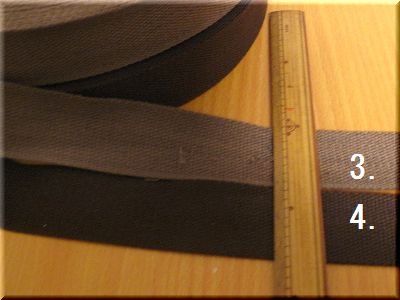 画像2: 「化繊&綿混テープ」 帆布　38mm巾　10cm