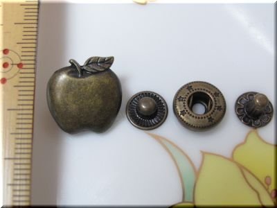 画像3: 「デザインバネホック」 リンゴ 12mm用 ＡＧ　1組