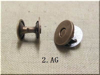 画像2: 「超薄型マグネットボタン」14mm　片面カシメ式　1組