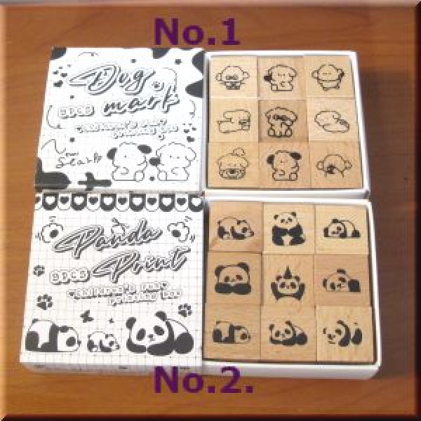 画像1: 「スタンプ」 犬柄又はパンダ柄　1個 (1)